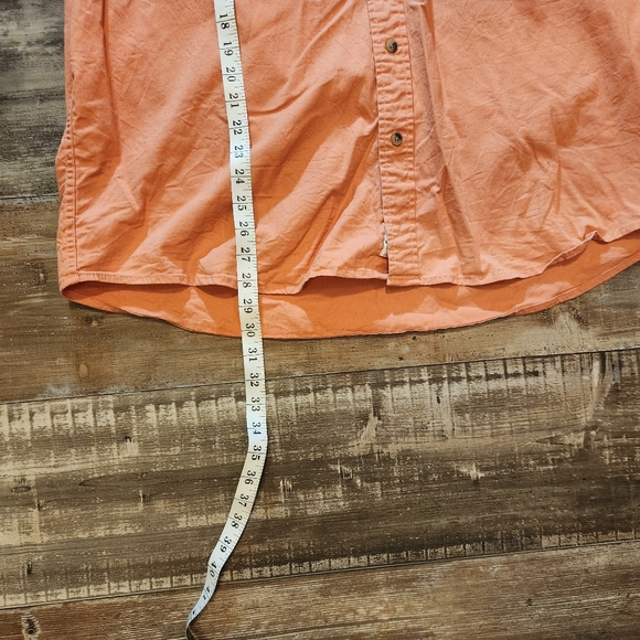Wrangler Flex for Comfort orange button up shirt Size 2XL - Picture 6 of 8